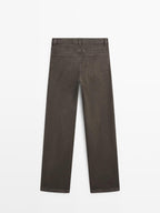 High-waist wide-leg jeans