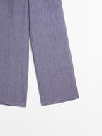 100% linen high-waist trousers