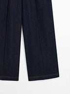 Flowing cotton blend jeans