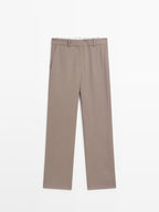 100% wool tailored fit trousers - LIMITED