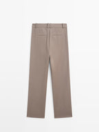 100% wool tailored fit trousers - LIMITED