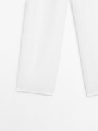 100% linen wide-leg mid-rise trousers