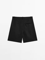 Pleated Bermuda shorts