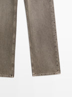 Mid-rise wide-leg jeans