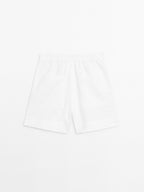 100% linen short Bermuda shorts