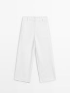 High-waist barrel fit trousers