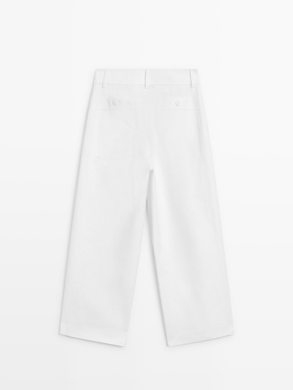 High-waist barrel fit trousers