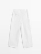 High-waist barrel fit trousers