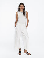 High-waist barrel fit trousers