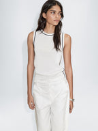 High-waist barrel fit trousers