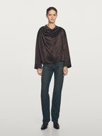 High-waist straight-leg comfort jeans