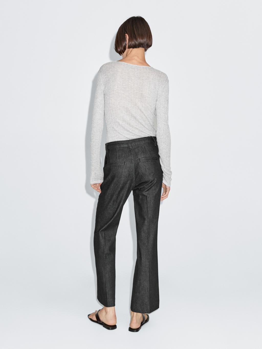 Mid-rise bell bottom jeans