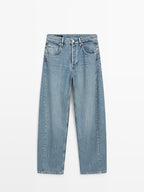 Mid-rise balloon fit jeans