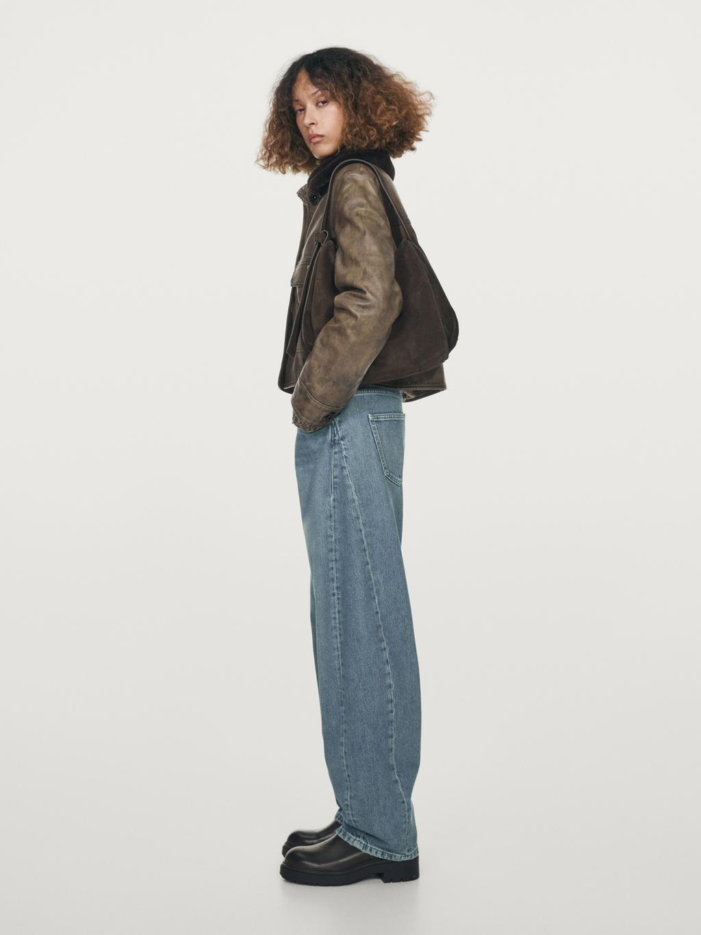 Mid-rise balloon fit jeans