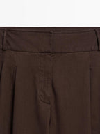 High-waist wide-leg trousers