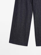 High-waist wide-leg jeans with belt