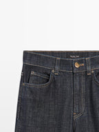 Flared high-waist jeans