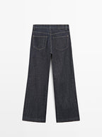 Flared high-waist jeans