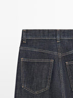 Flared high-waist jeans