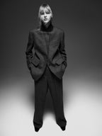 Knickerbocker yarn effect suit trousers