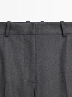 100% wool flannel suit trousers