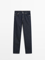 Mid-waist straight-leg skinny jeans