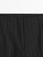 Straight-leg pinstripe trousers