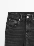 High waist flare fit skinny jeans