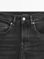 High waist flare fit skinny jeans