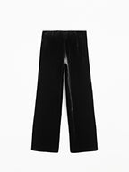 Wide-leg velvet trousers