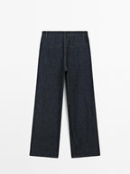 High-waist loose straight-leg jeans