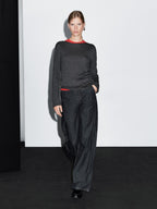 High-waist loose straight-leg jeans