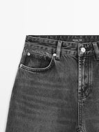 High-waist barrel fit jeans