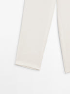 Straight fit flowing linen blend trousers