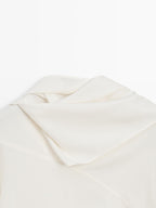 Silk blend blouse with tie detail - LIMITED