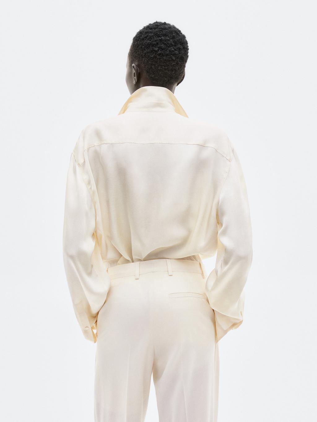 Flowing satin oversize shirt - LIMITED