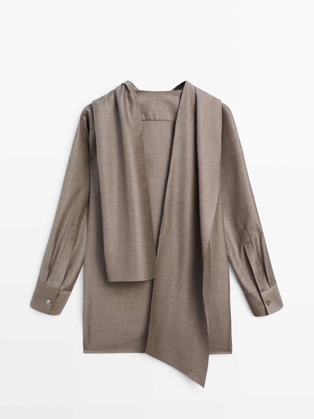 Blouse with tie neck - LIMITED