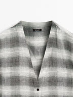 Long check tunic dress