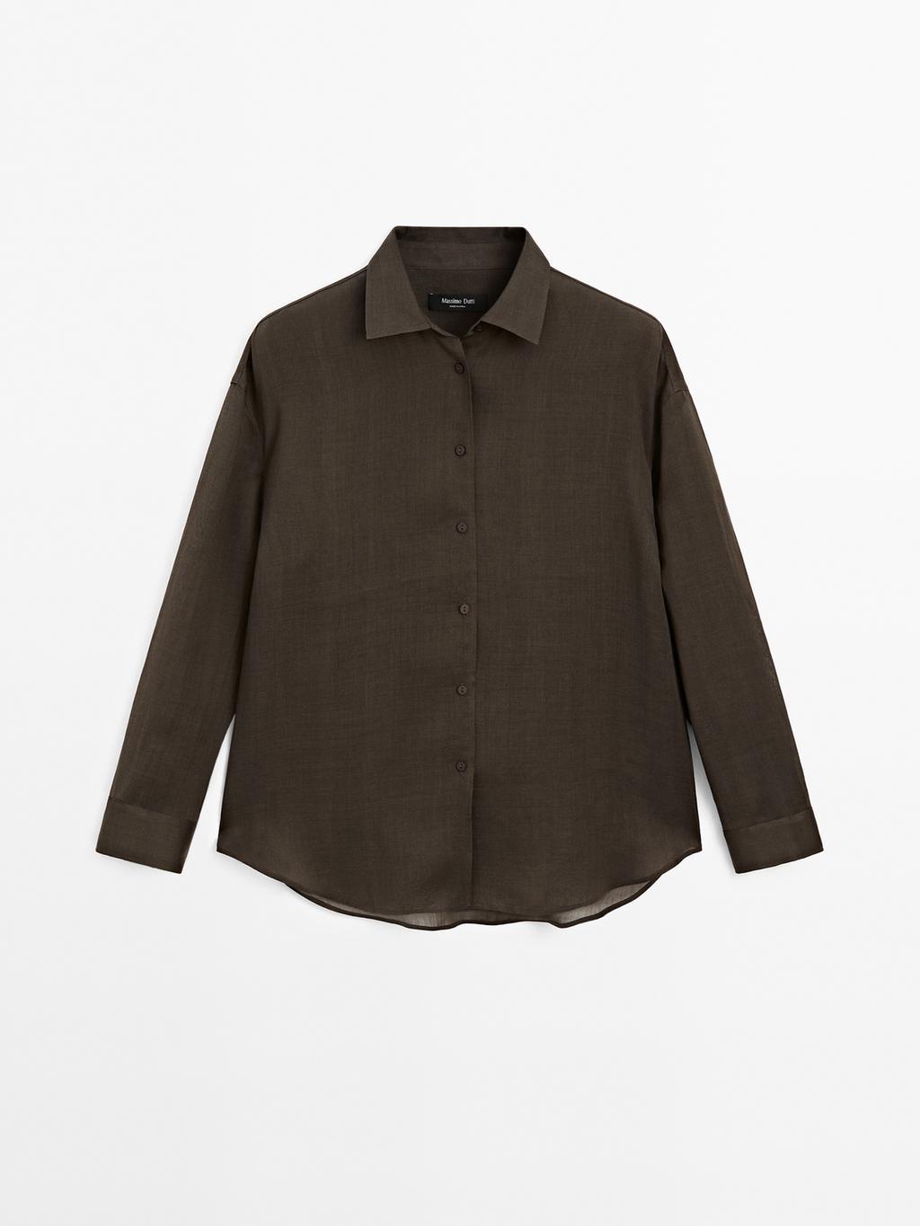 Flowing ramie blend shirt