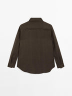 Flowing ramie blend shirt