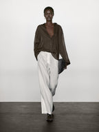 Flowing ramie blend shirt