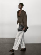 Flowing ramie blend shirt