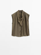 Flowing blouse with striped details