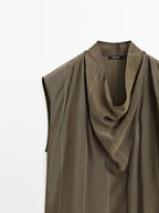 Flowing blouse with striped details