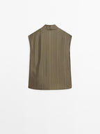 Flowing blouse with striped details