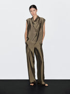 Flowing blouse with striped details