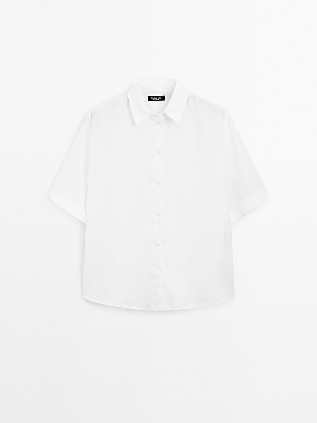 100% linen short sleeve shirt