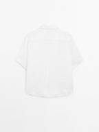 100% linen short sleeve shirt