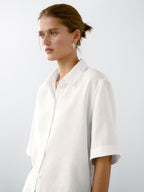 100% linen short sleeve shirt