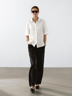 100% linen short sleeve shirt